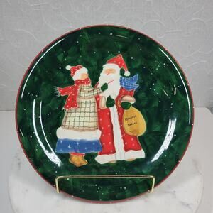 Noble Excellence Santa Mates Dinner‎ Plate 11" Christmas Holiday Retired New